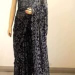 Full Zaal Embroidery Tepchi Georgette Saree