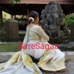 Pure White Linen Saree with Gold Zari Border