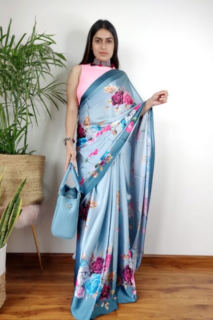 Italian Printed Crepe Silk Saree