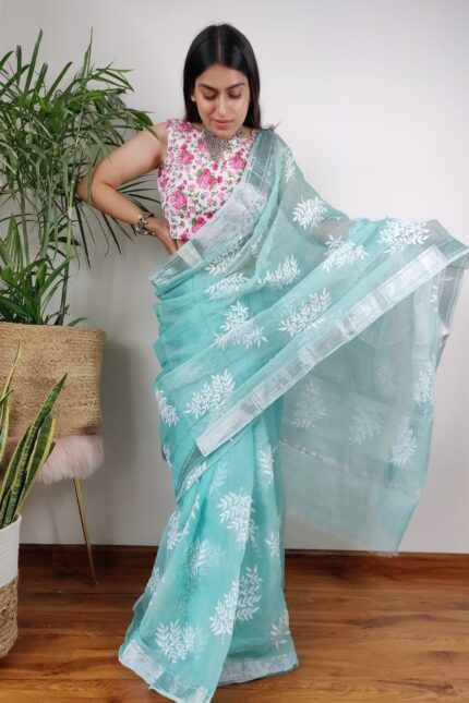 Pure Kota Doria Saree with Zari Border