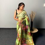 Pure Linen 5D Digital Printed Saree