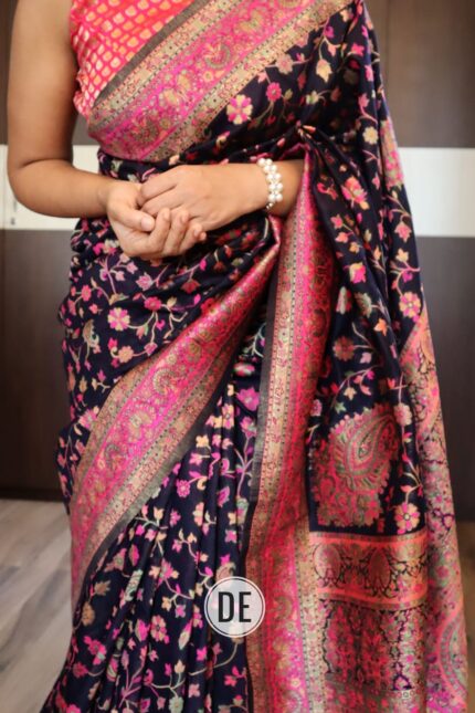 Kani Kashmiri Silk Saree With All Over Weaving