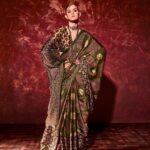 Satin Crepe Ajrakh Digital Printed Saree