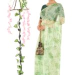 Ever Charming Floral Semi Chiffon Saree