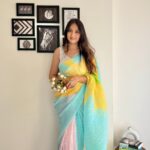 Multi Color Designer Georgette Sequins Saree