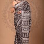 Bagru Print Modal Silk Saree