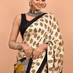 Bagru Print Modal Silk Saree