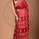 Bagru Print Modal Silk Saree