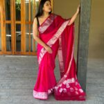 Rani Pink Banarasi Katan Silk Saree