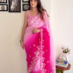 SareSagaa Designer Crush Georgette Saree