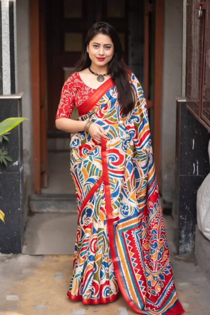 Cotton Crepe Batik Saree