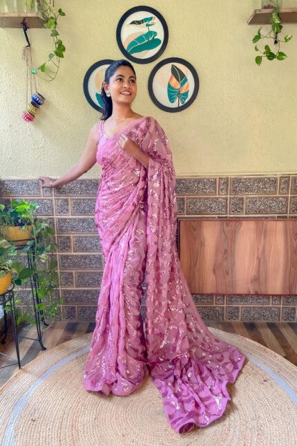 Sequins Georgette Saree