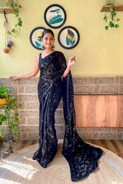 Sequins Georgette Saree