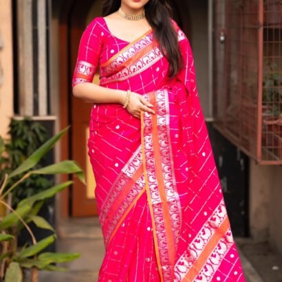 Soft Banarasi Silk Saree With Zari Work