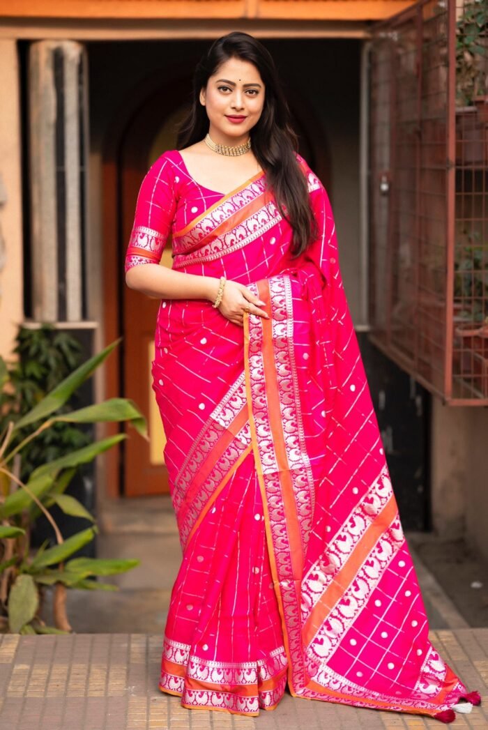 Soft Banarasi Silk Saree With Zari Work