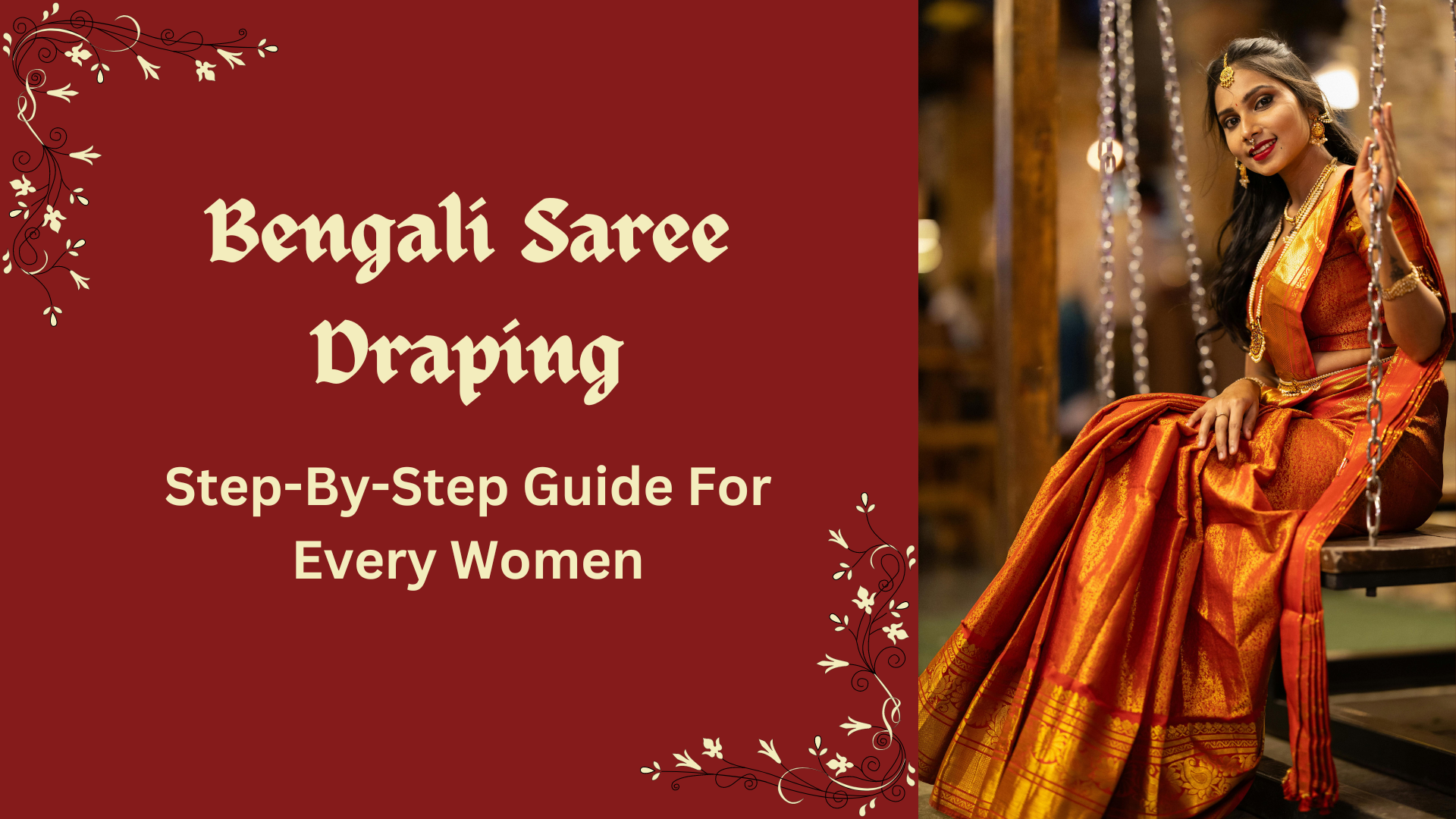 Bengali saree draping style step by step best sale