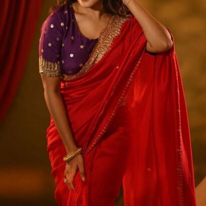 Red Jimmy Choo Saree