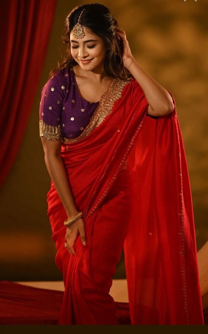 Red Jimmy Choo Saree