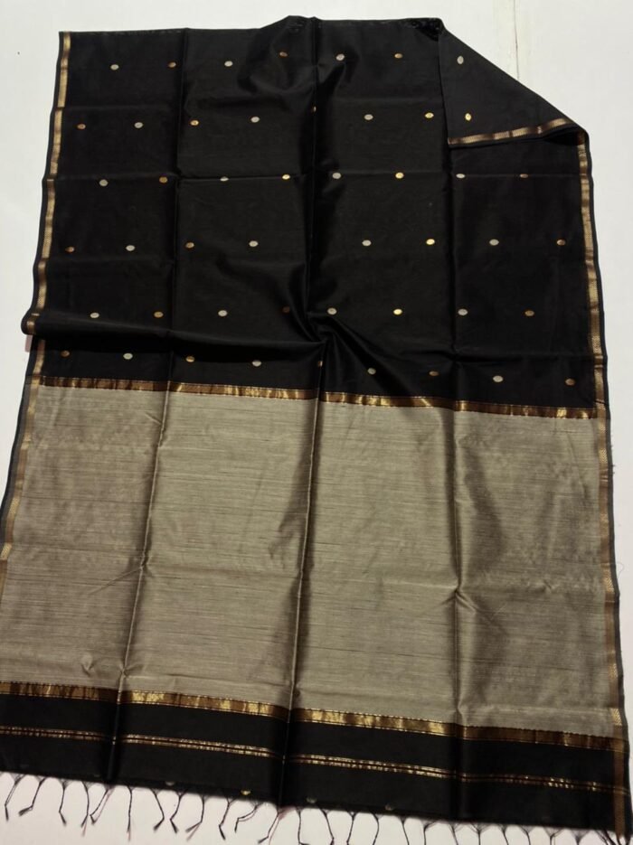 Maheshwari Handloom Zari Border cotton silk saree