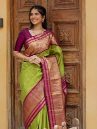 Green and Maroon best saree colour combinations