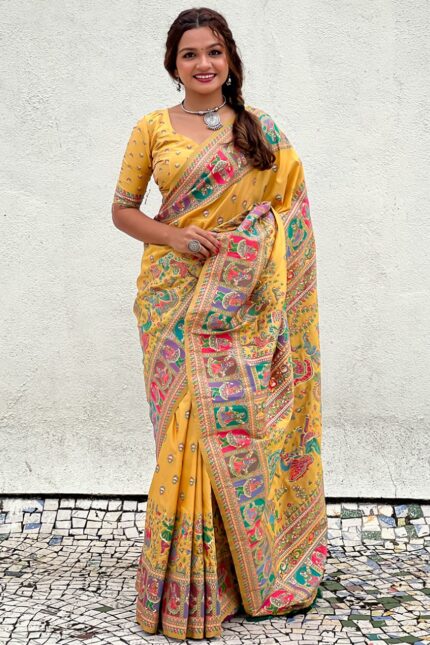 Kashmiri Kani Silk Saree