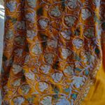 Kashmiri Yellow Georgette Aari Embroidery Saree (Copy)
