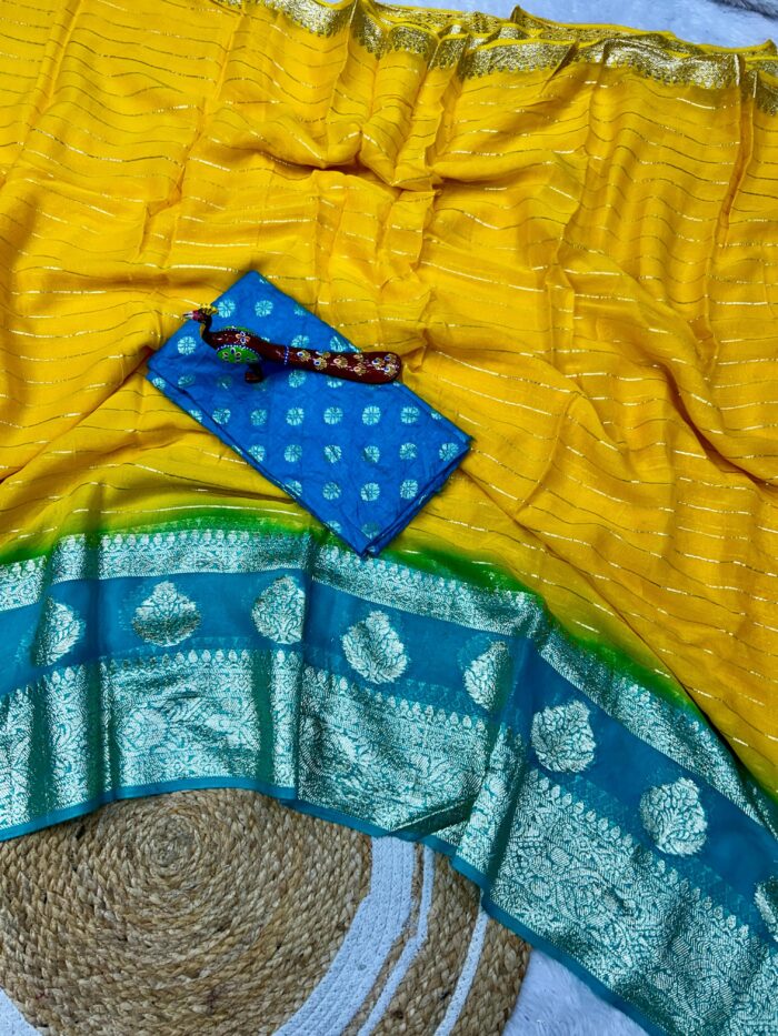 Viscose Georgette Saree With Blouse