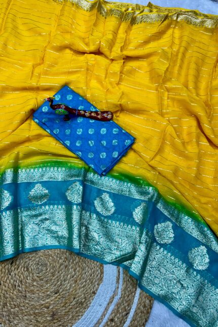 Viscose Georgette Saree With Blouse