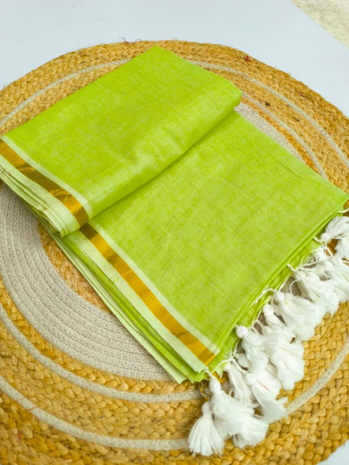 Premium Quality Soft Mul Mul Cotton Saree With Zari Border