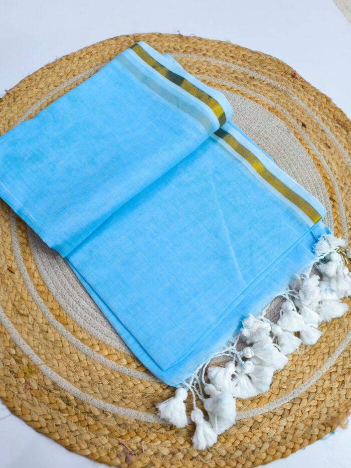 Premium Quality Soft Mul Mul Cotton Saree With Zari Border