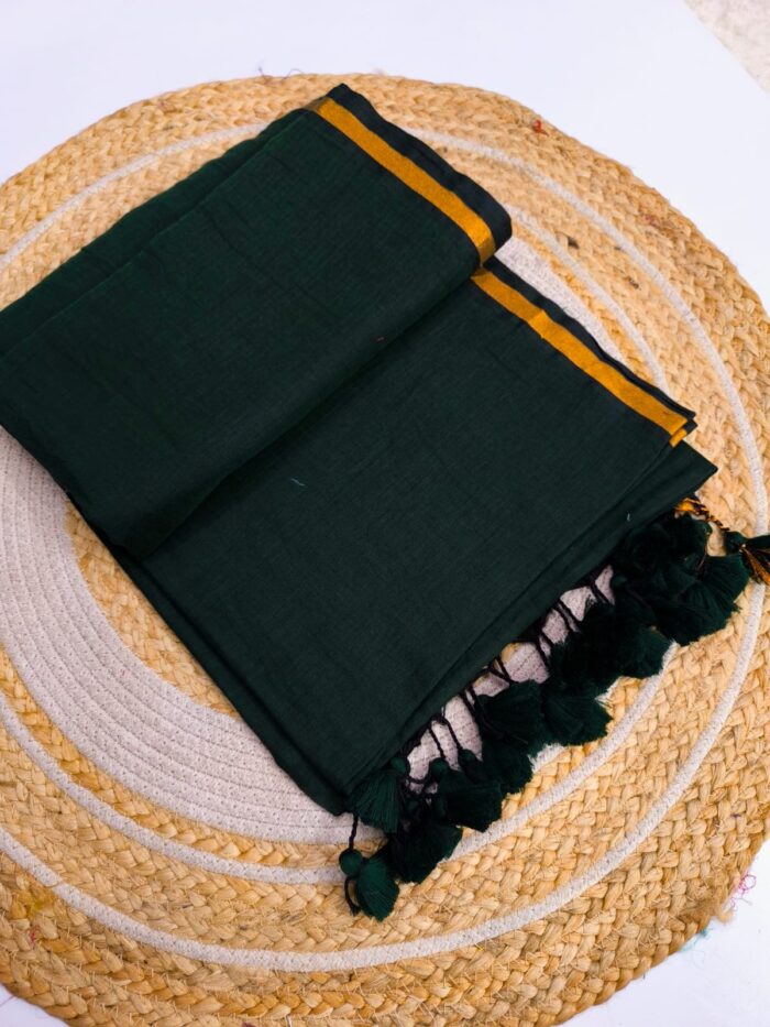 Premium Quality Soft Mul Mul Cotton Saree With Zari Border