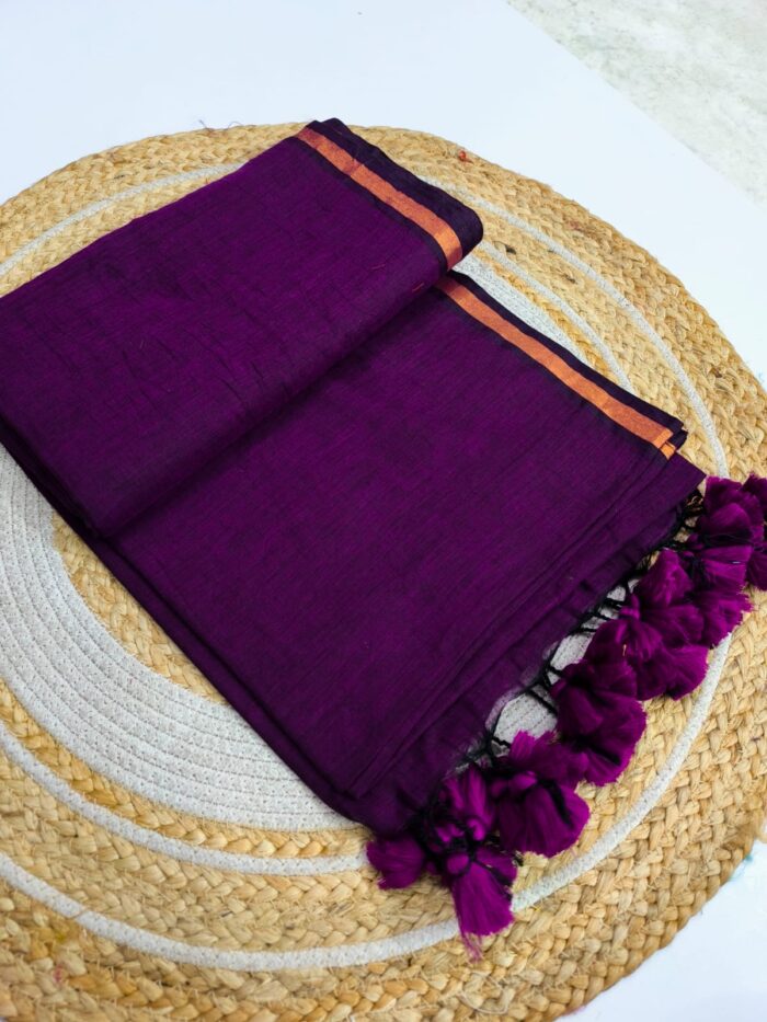 Premium Quality Soft Mul Mul Cotton Saree With Zari Border