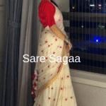 Dil Ki Dori-Half White Love Embroidery Pure Mul Saree with Zari Border