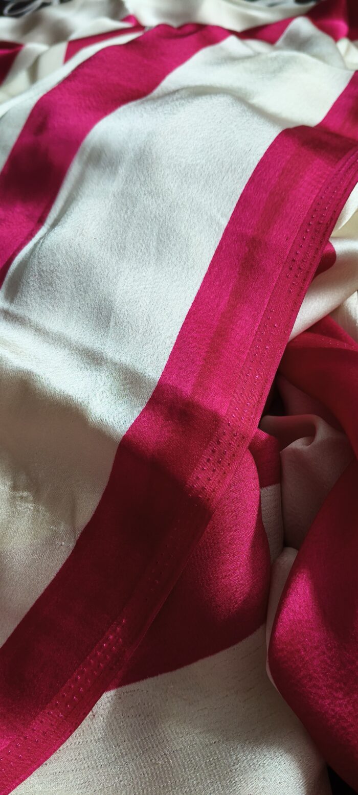 Semi Gajji Pink Shade Silk Satin Saree
