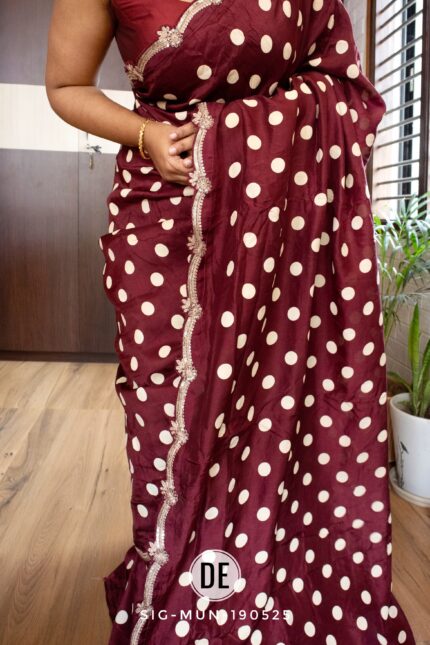 Pure Munga Silk Sarees With Raw handprints in pur exclusive Designer Statement Borders