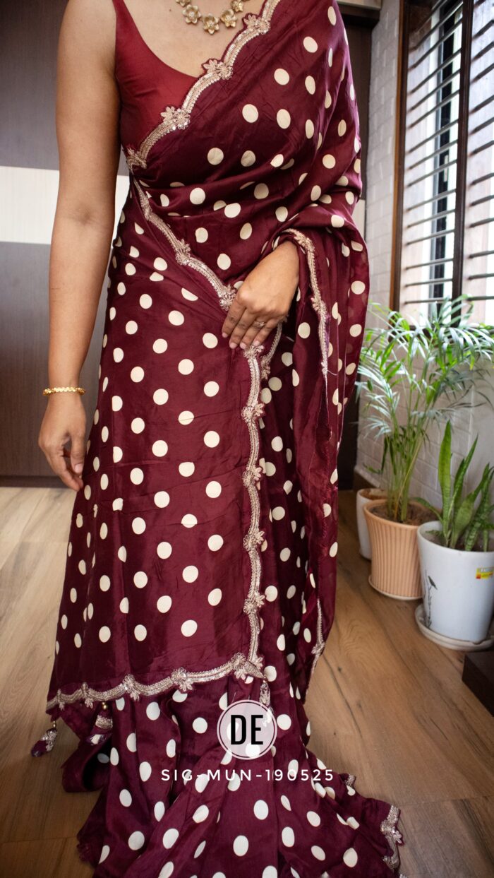 Pure Munga Silk Sarees With Raw handprints in pur exclusive Designer Statement Borders