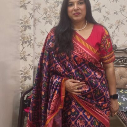 Elegant Patola Silk Saree with Full Body Patola Print