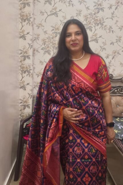 Elegant Patola Silk Saree with Full Body Patola Print
