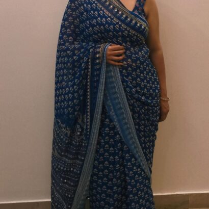 Soft georgette saree with Traditional Border Design
