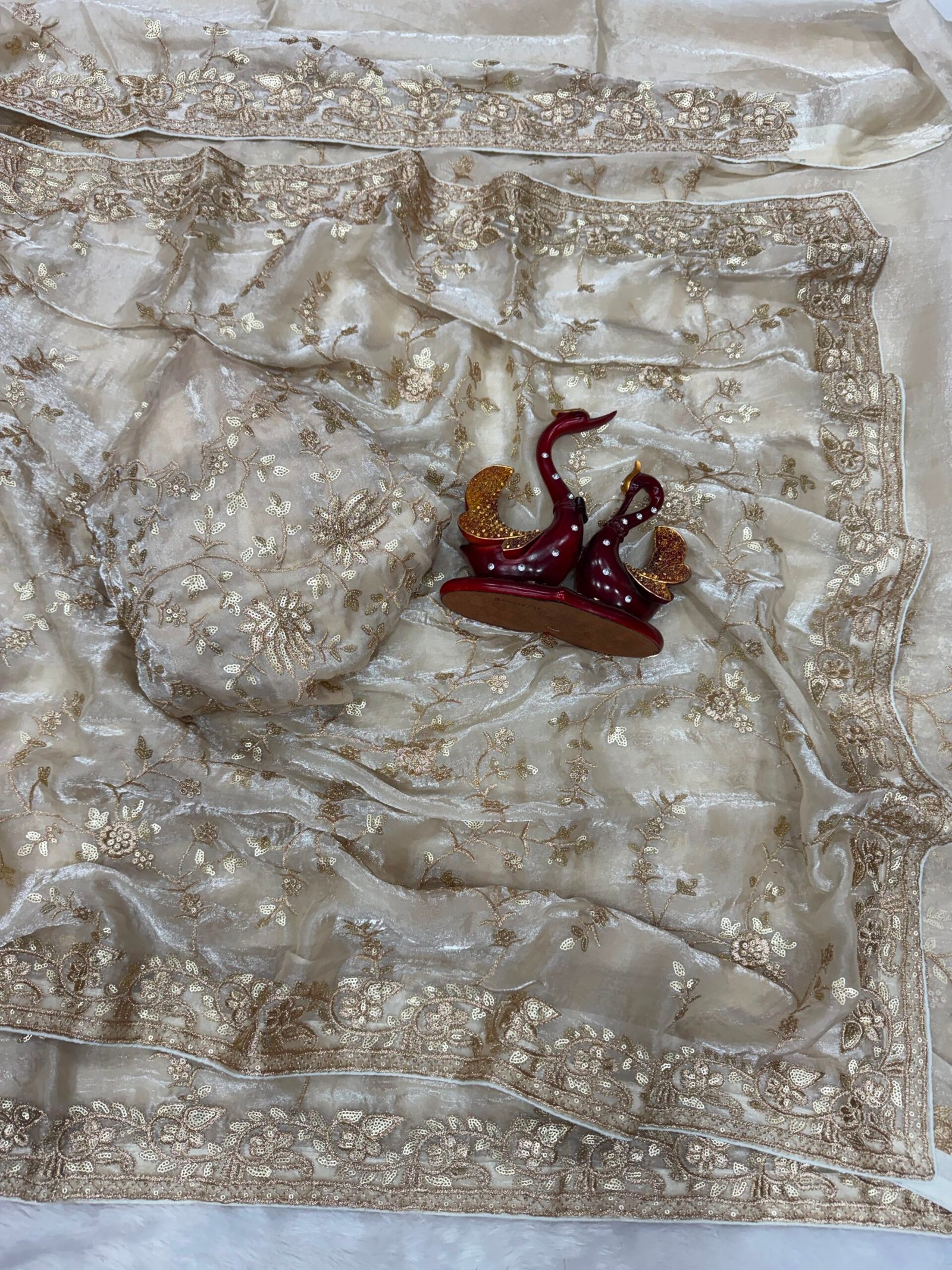 Sequence Saree with Zari Embroidery Work
