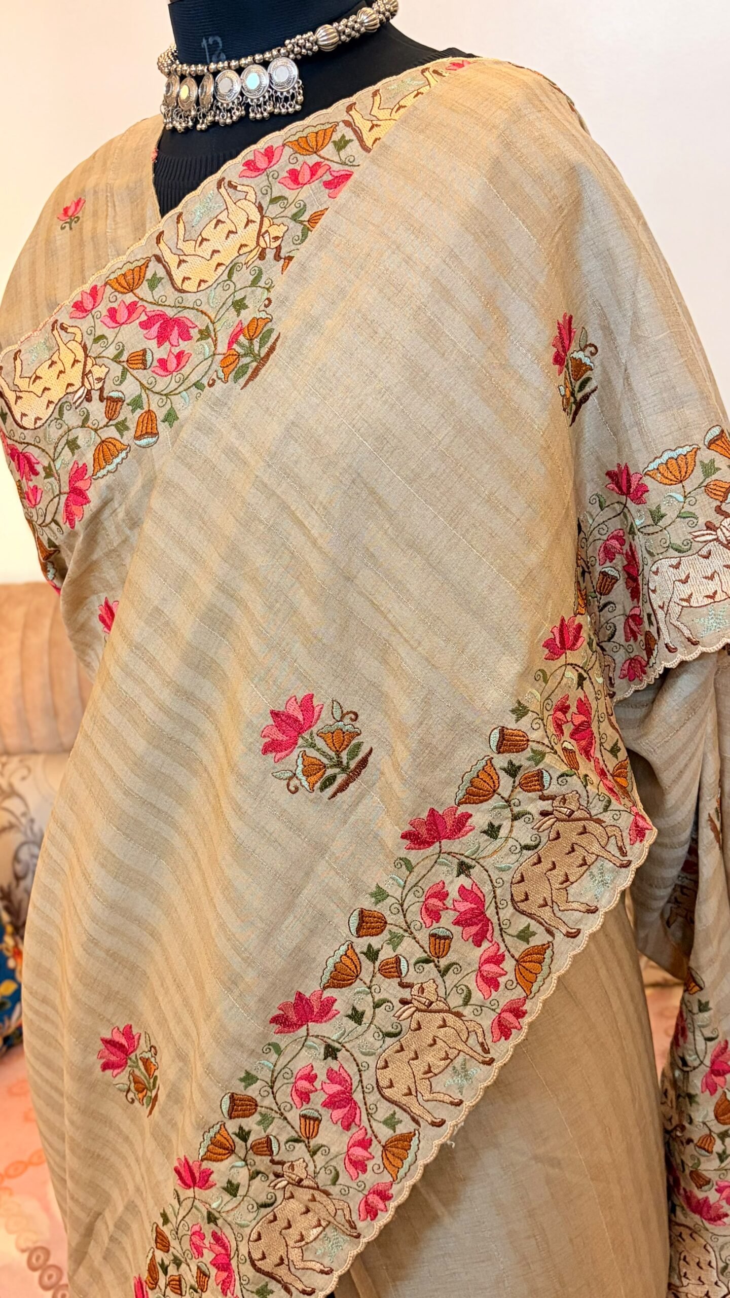 Handloom Tussar Silk Saree