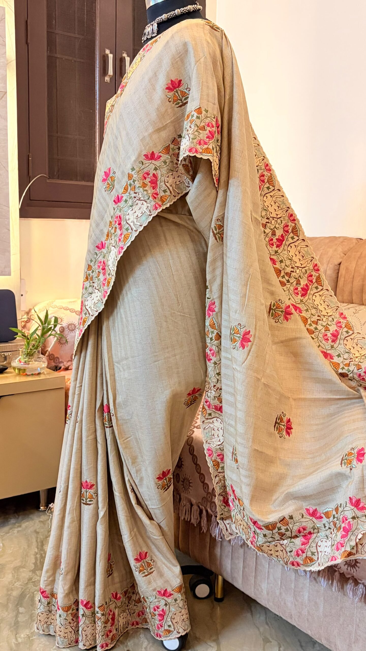 Handloom Tussar Silk Saree