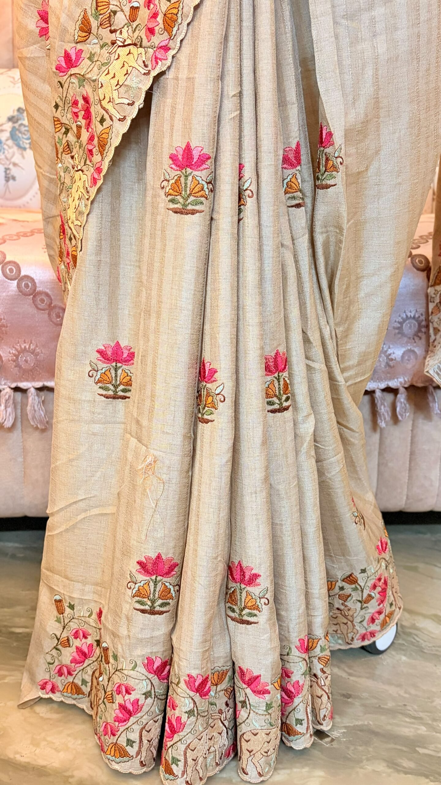 Handloom Tussar Silk Saree