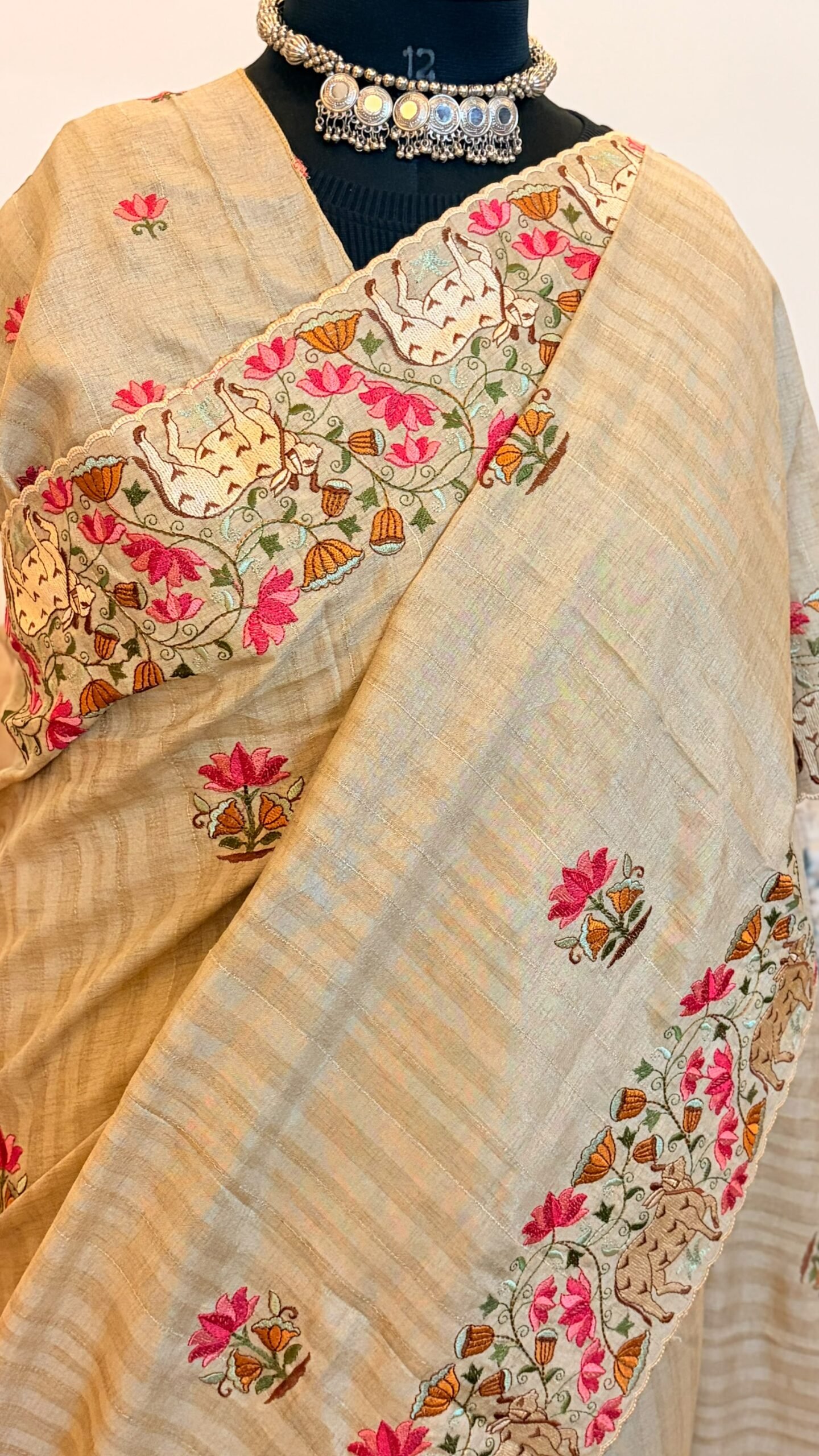 Handloom Tussar Silk Saree